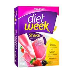 Shake Diet Week Maxinutri Sabor Morango e Amora 360g