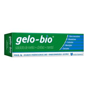 Gelo-Bio 52,2mg/g + 44,4mg/g + 20,0mg/g Pomada de Uso Dermatológico Bisnaga 20g