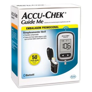 Kit para Controle de Glicemia Accu-Chek Guide Me com 1 Monitor + 50 Tiras