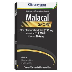 Suplemento Alimentar Malacal Sport com 30 Comprimidos Revestidos