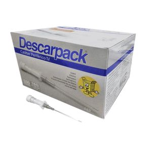 Cateter Periférico Intravenoso Descarpack IV 16G Teflon com 100 Unidades