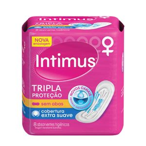 Absorvente Sem Abas Extra Suave Tripla Proteção Intimus 8 Unidades