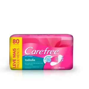 Protetor Diário Carefree Tododia Sem Perfume com 80 Unidades