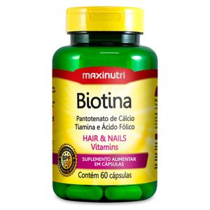 Suplemento Alimentar Biotina Maxinutri com 60 Cápsulas