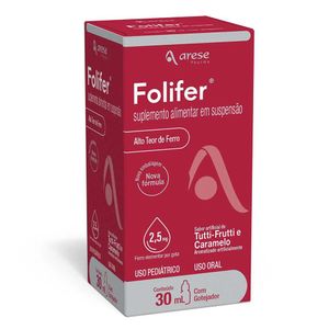 Folifer Polivitamínico Sabor Tutti-Frutti e Caramelo Solução Oral Gotas 30ml