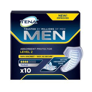 Absorvente Masculino Tena Men para Incontinência Urinária Nível 2 com 10 Unidades