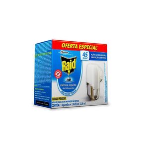 Repelente Elétrico Líquido Raid 45 Noites com Aparelho E Refil 32,9ml