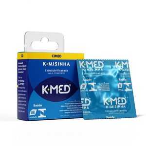 Preservativo K-Med K-Misinha Extra Lubrificada com 3 Unidades