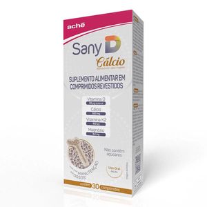 Sany D Vitamina D 2000 UI + Cálcio 300mg com 30 Comprimidos