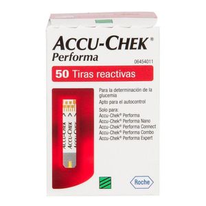 Tira Para Teste De Glicemia Accu-Chek Performa com 50 Unidades