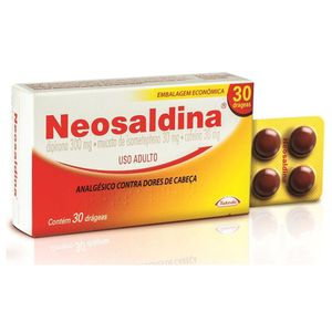Neosaldina 30mg + 300mg + 30mg com 3 Blísteres com 10 Drágeas