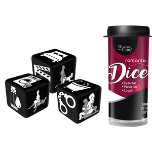 Kit de 3 Dados Romantic Dice - Fetiche, Posição e Lugar