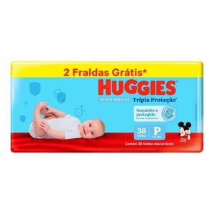 Fralda Huggies Tripla Proteção Mega P com 38 Unidades