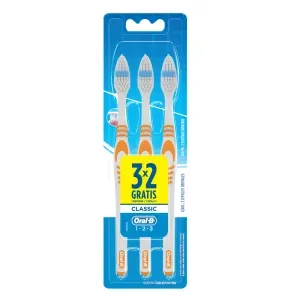 Kit Escova Dental Oral-B Classic Clean Cerdas Multinível Macias Cores Sortidas 3 Unidades